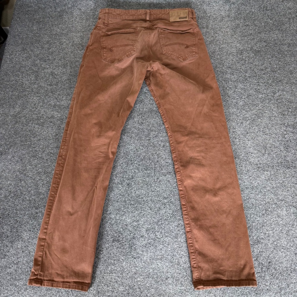 Mavi Zach Straight Leg Pants Mens 32x32 Rust Cotton Stretch Casual Chino Denim - Picture 4 of 9
